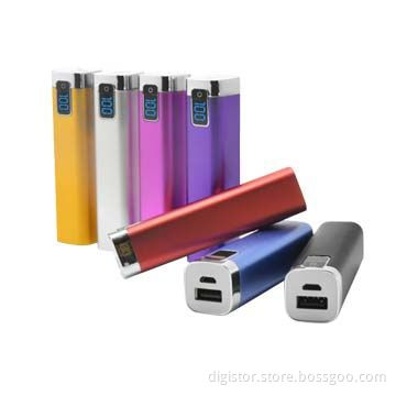 Power Bank Digital, 2,200-3,000mAh, Lipstick Power Bank Customized